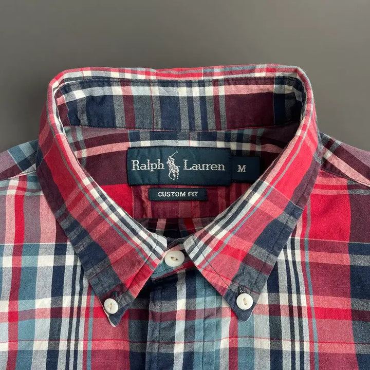 [BUNJANG] Polo Ralph Lauren Tartan Check Shirt Custom Fit (Red, Size M) / [M] 폴로 랄프로렌 타탄 체크 셔츠 커스텀핏