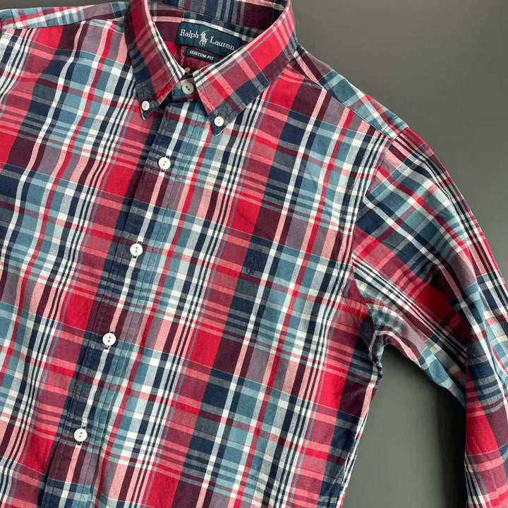 [BUNJANG] Polo Ralph Lauren Tartan Check Shirt Custom Fit (Red, Size M) / [M] 폴로 랄프로렌 타탄 체크 셔츠 커스텀핏