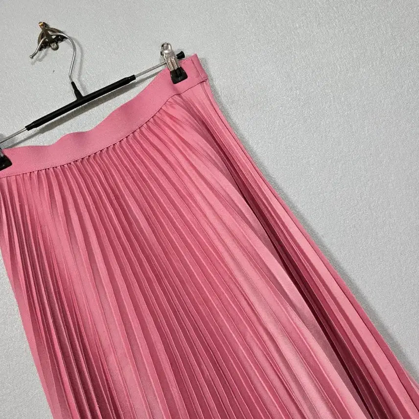 [BUNJANG] H&amp;M Pink Pleated Midi Skirt / H&amp;M 핑크 플리츠스커트 66~77