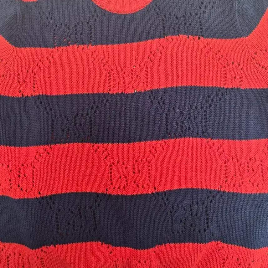 [BUNJANG] Gucci GG Stripe Knit Red/Navy / 구찌 GG 스트라이프 니트 레드/네이비