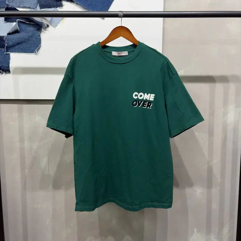 [BUNJANG] 8seconds Printing Short Sleeve T-Shirt Green / (105) 에잇세컨즈 캐주얼 스트릿 프린팅 그린 반팔 티