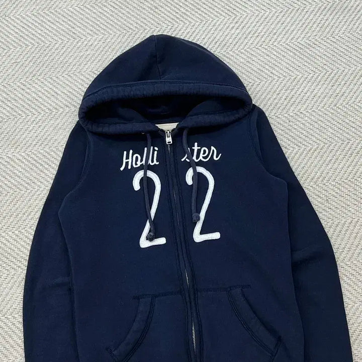 [BUNJANG] Hollister Embroidered Hoodie Zip-Up / 홀리스터 자수 후드집업 r3627