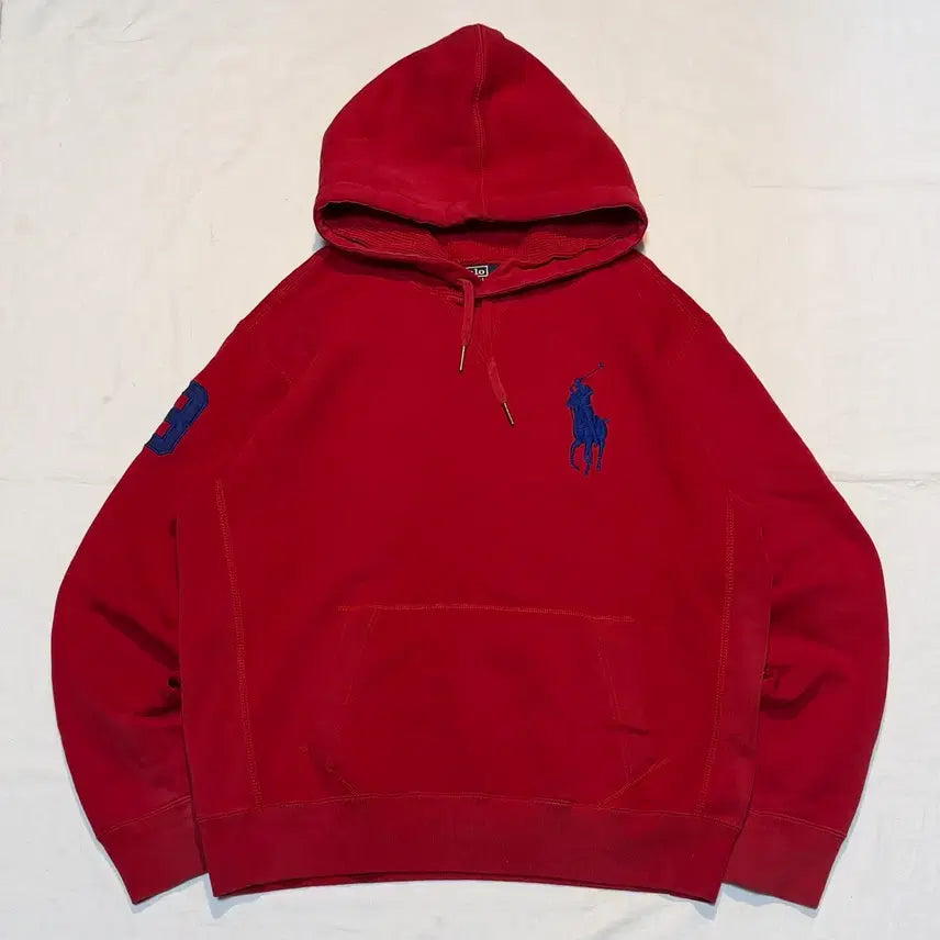 [BUNJANG] Polo Ralph Lauren Big Pony Hoodie Red / 폴로 랄프로렌 빅포니 후드티 레드