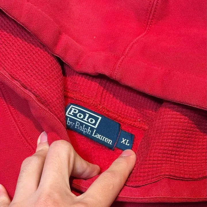 [BUNJANG] Polo Ralph Lauren Big Pony Hoodie Red / 폴로 랄프로렌 빅포니 후드티 레드