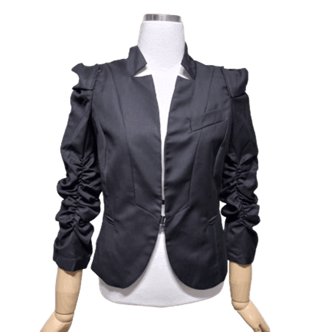 [BUNJANG] MAS DOUION Ruffle Shirring Cropped Blazer Jacket (Women&