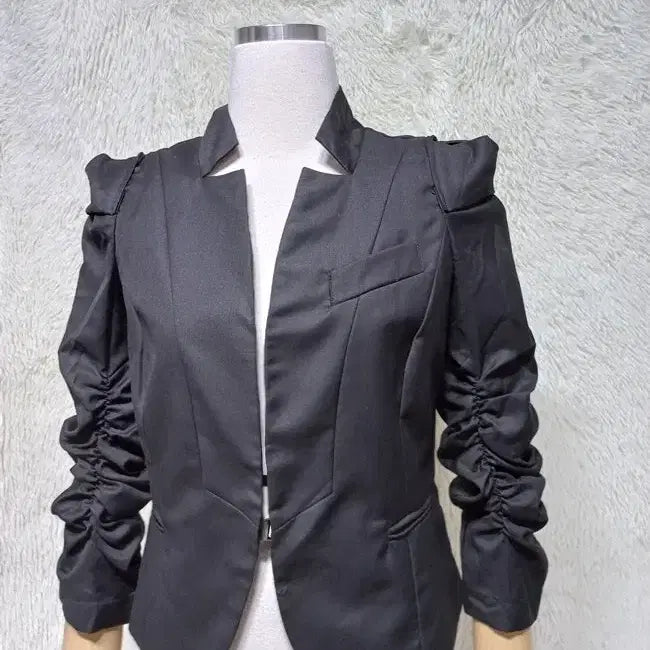 [BUNJANG] MAS DOUION Ruffle Shirring Cropped Blazer Jacket (Women&