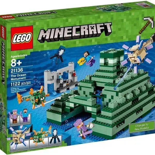 [BUNJANG] Lego 21136 Minecraft Ocean Monument / 레고 21136 마인크래프트 오션 monument 1회조립 풀박스