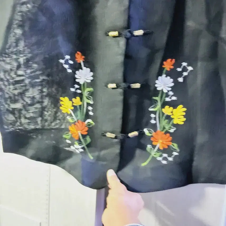 [BUNJANG] Embroidered Ramie Jacket New Product / 자수 모시저고리 새상품