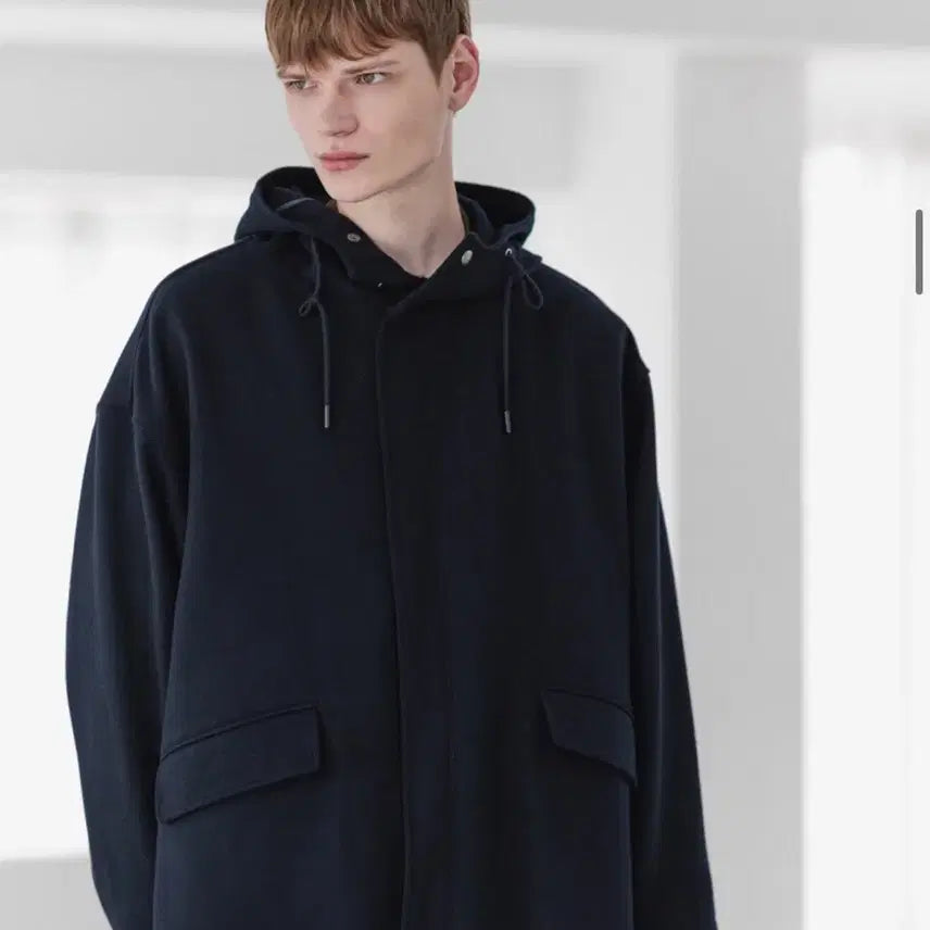 [BUNJANG] Vislow Pullover Wool Hoodie Coat - Size S / 비슬로우  풀오버 울 후드 코트  S사이즈