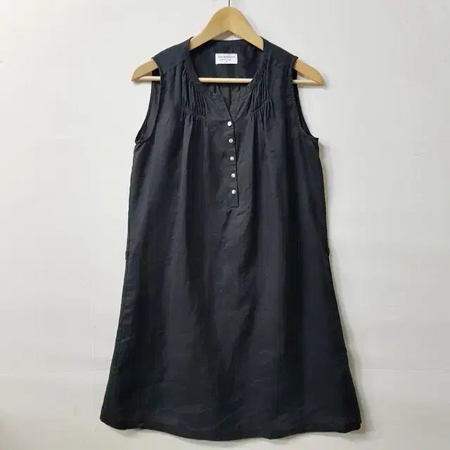 [BUNJANG] PONT de CHALONS 100% Linen Dress Black / PONT de CHALONS 린넨 100% 원피스 블랙