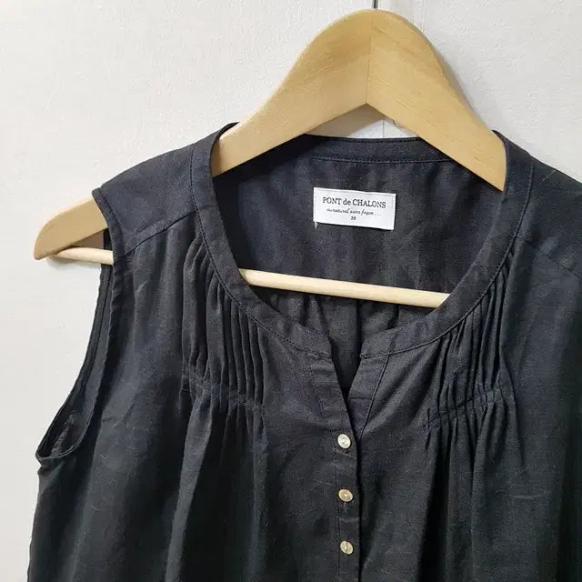 [BUNJANG] PONT de CHALONS 100% Linen Dress Black / PONT de CHALONS 린넨 100% 원피스 블랙