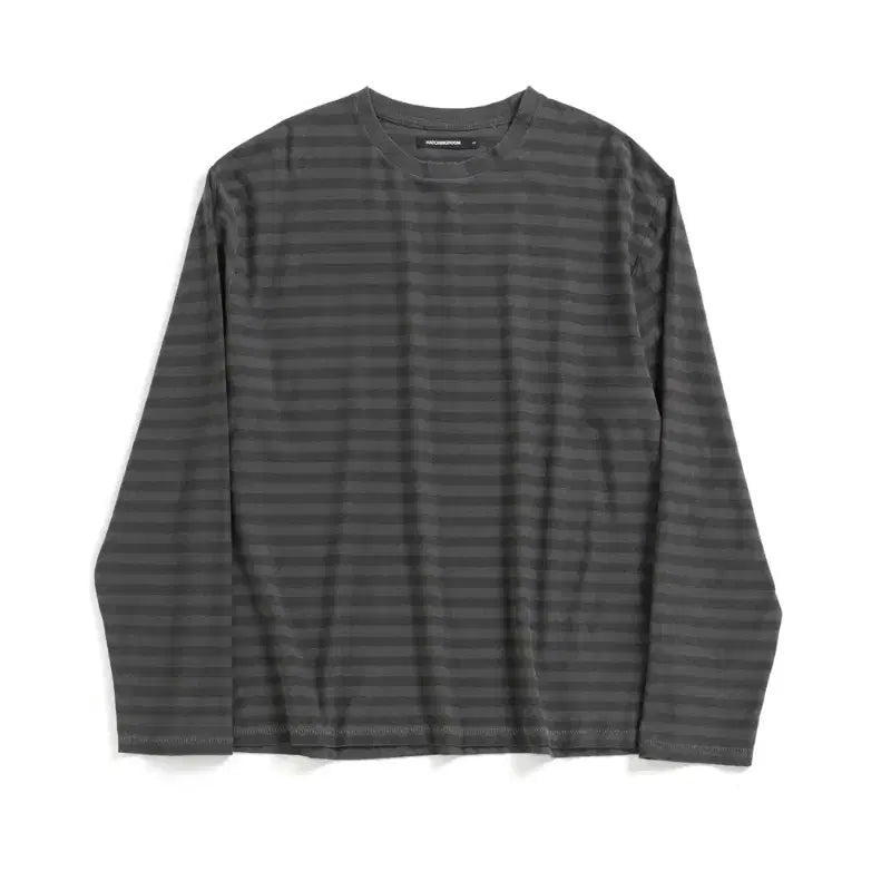 [BUNJANG] HAECHIN ROOM VTG Stripe Dyed Tee Grey / [4] 해칭룸 VTG Stripe Tee Dyed Grey