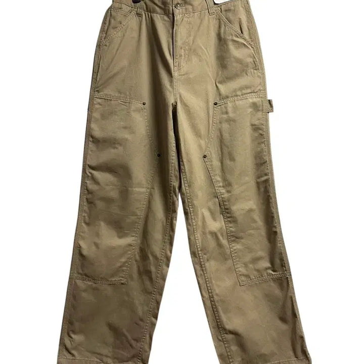 [SOLD OUT] 스파오 와이드 카펜터 밴딩 코튼 팬츠 베이지 M 새상품