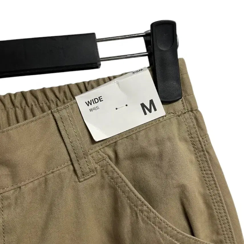[SOLD OUT] 스파오 와이드 카펜터 밴딩 코튼 팬츠 베이지 M 새상품