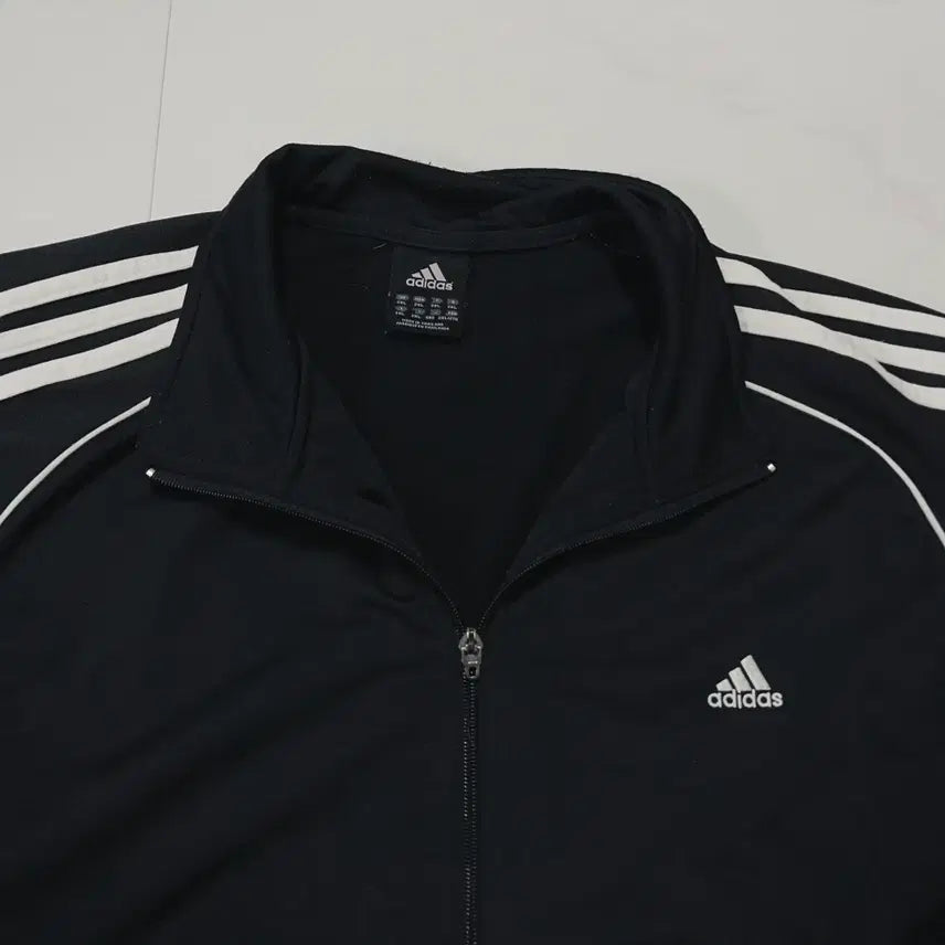 [BUNJANG] Adidas Black Track Jacket / [정품] 아디다스 블랙 오버핏 삼선 져지 [ 2XL ]