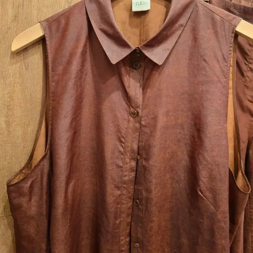 [BUNJANG] isae 100% Silk Mud-Dyed Vest Dress and Pants Set / 이새 isae 실크100진흙염색 세트