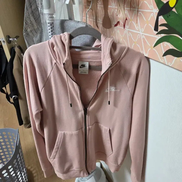 [BUNJANG] Nike Baby Pink Hoodie Zip-up / 베이비핑크 나이키후드집업