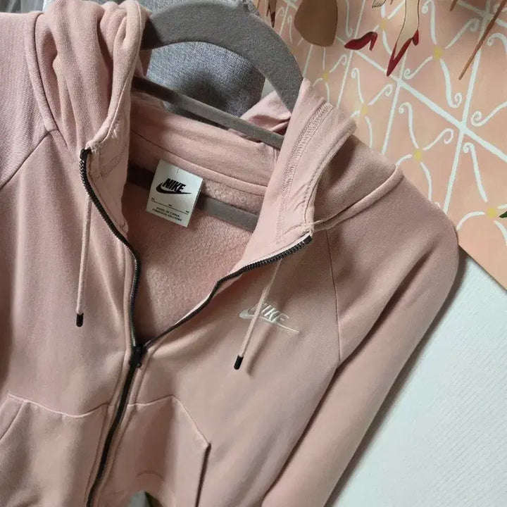 [BUNJANG] Nike Baby Pink Hoodie Zip-up / 베이비핑크 나이키후드집업