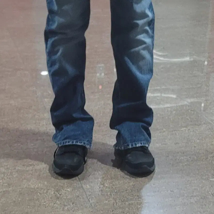 [BUNJANG] Vintage Washed Denim Flare Jeans / 빈티지 워싱 데님 플레어진