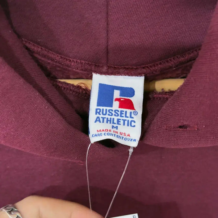 [BUNJANG] 90s Russell Athletic Blank Sweat Hoodie USA Made / 90s 러셀 에슬레틱 블랭크 스웻후드 USA
