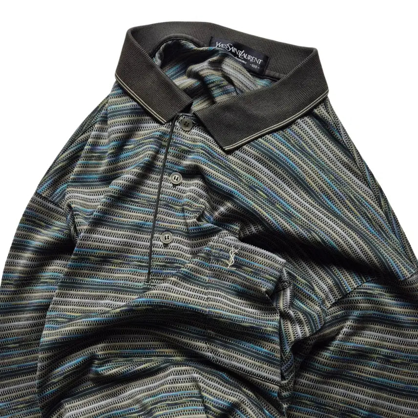 [BUNJANG] Yves Saint Laurent Stripe Collar T-Shirt Men&