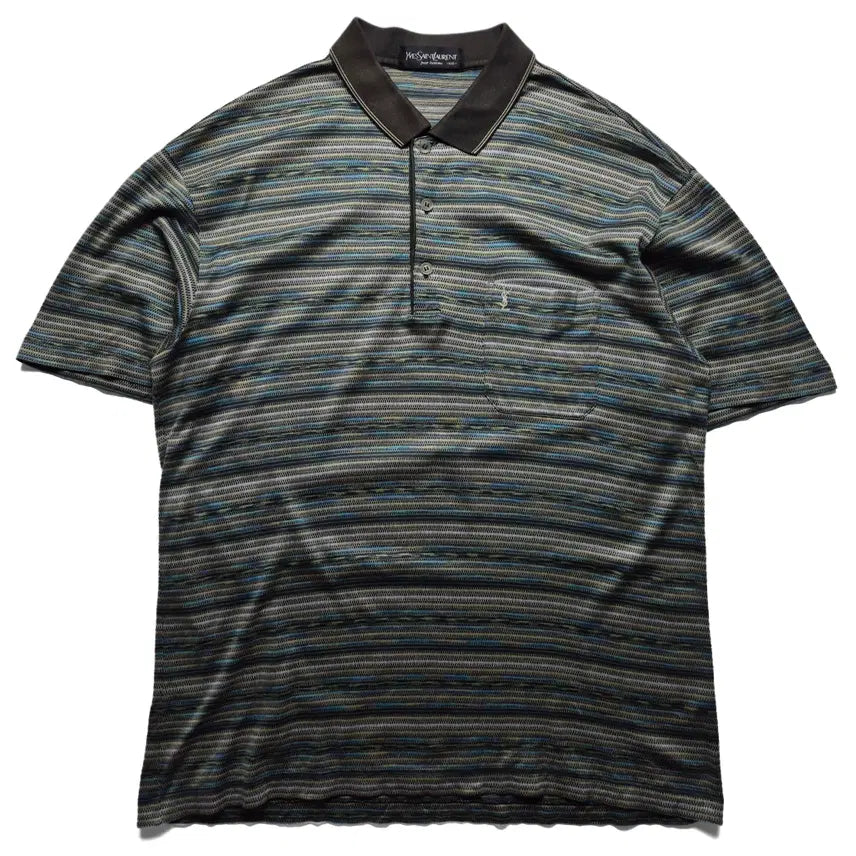 [BUNJANG] Yves Saint Laurent Stripe Collar T-Shirt Men&