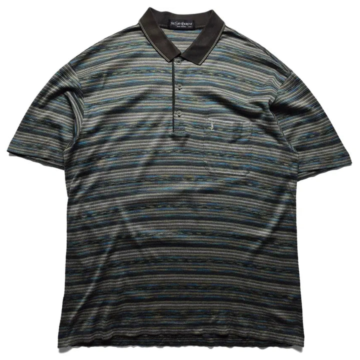 [BUNJANG] Yves Saint Laurent Stripe Collar T-Shirt Men&