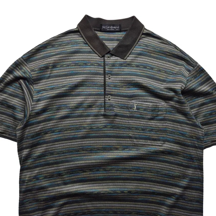 [BUNJANG] Yves Saint Laurent Stripe Collar T-Shirt Men&