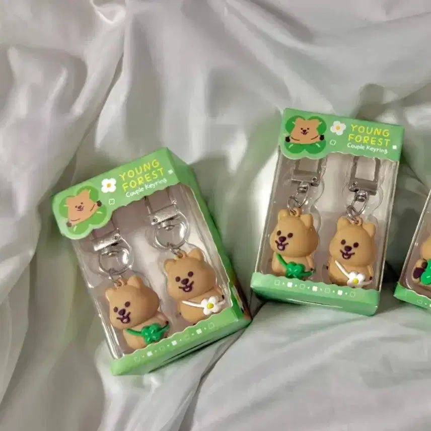 [BUNJANG] Young Forest Couple Quokka Mini Plush Keychain / 영포레스트 커플 키링 쿼카 미니 인형 새상품