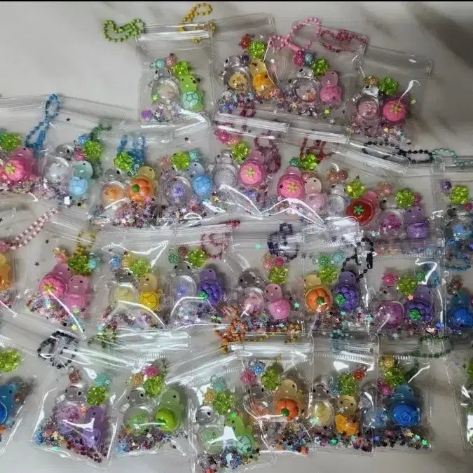 [BUNJANG] Handmade Turtle Zipper Pouch Keyring / 거북이 지퍼백 키링