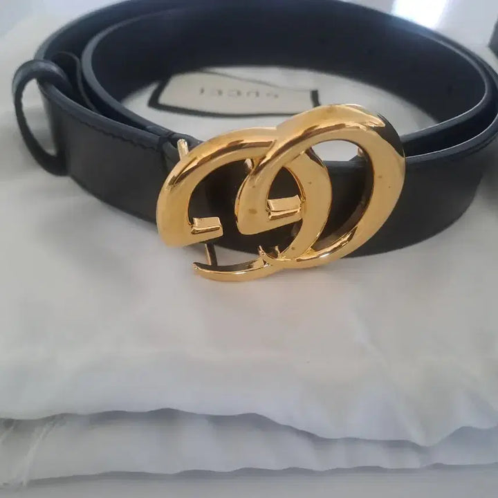[BUNJANG] Gucci GG Marmont Belt Black Gold Hardware / 벨트