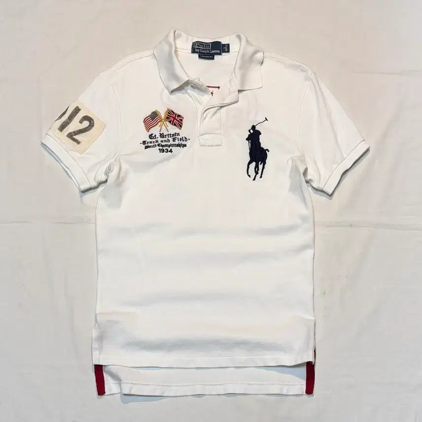 [BUNJANG] Polo Ralph Lauren Big Pony Britton T-Shirt White / 폴로 랄프로렌 빅포니 브리튼 백로고 카라티 화이트
