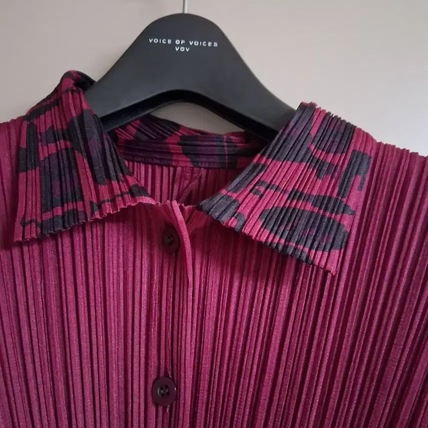[BUNJANG] Pleats Please Color Block Cardigan / 플리츠플리즈 배색포인트 가디건