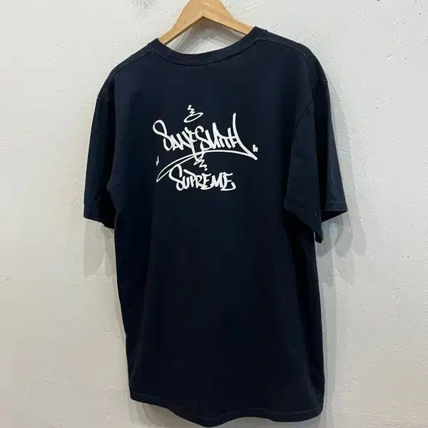 [BUNJANG] Supreme 19AW Bridge Short Sleeve T-Shirt Navy L / 슈프림 19AW 브릿지 반팔 티셔츠 네이비 L