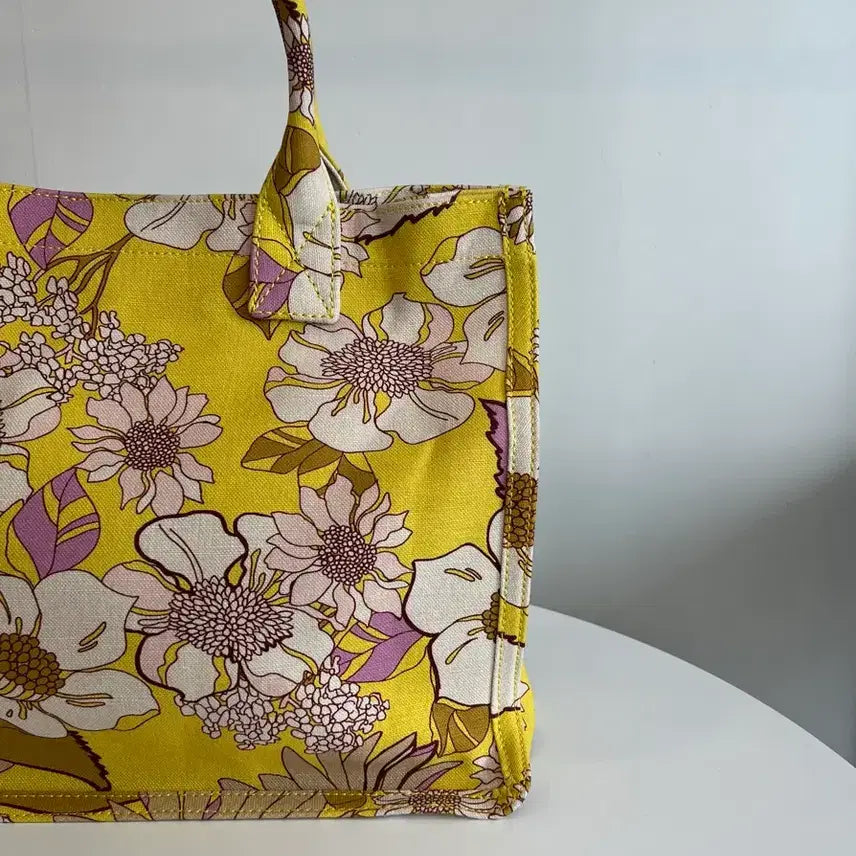 [BUNJANG] Sandro Cassba Floral Print Canvas Top Handle Bag / 산드로 카스바 플로럴 프린트 캔버스 탑 핸들 백(정품)