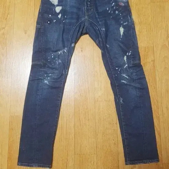 [BUNJANG] Dsquared2 Paint Splash Distressed Stretch Jeans / 이태리 수입정품최상)디스퀘어드2 페인트 스플래시 데미지 워싱 스판청바지