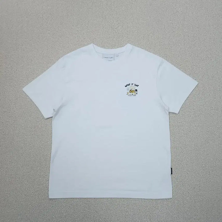 [BUNJANG] Wakewilly Graphic Short Sleeve T-Shirt White Unisex / (S)와키윌리 반팔 티셔츠 그래픽 여름 흰티 남녀공용 W3142