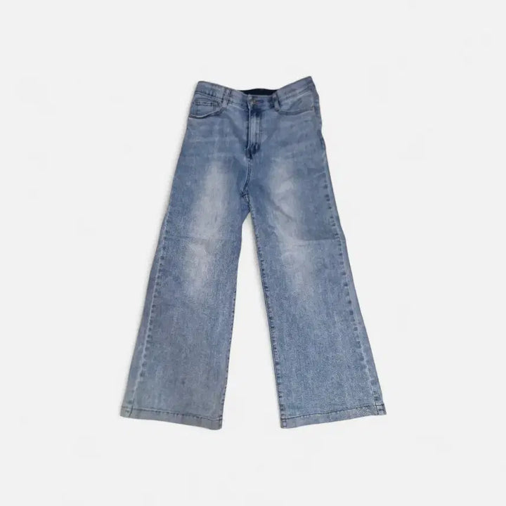 [BUNJANG] Wide Leg Denim Jeans / 청바지 와이드 데님 팬츠