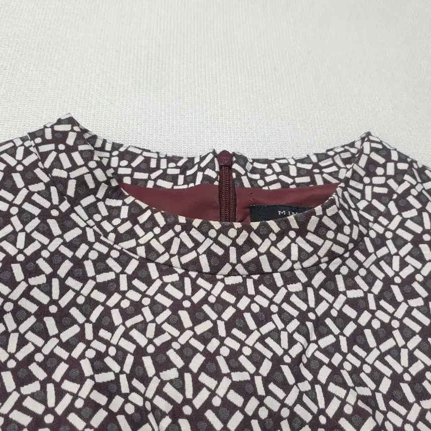 [BUNJANG] Minimum Pattern Print 3/4 Sleeve Dress / 미니멈 패턴 프린트 칠부 원피스 55 여성85