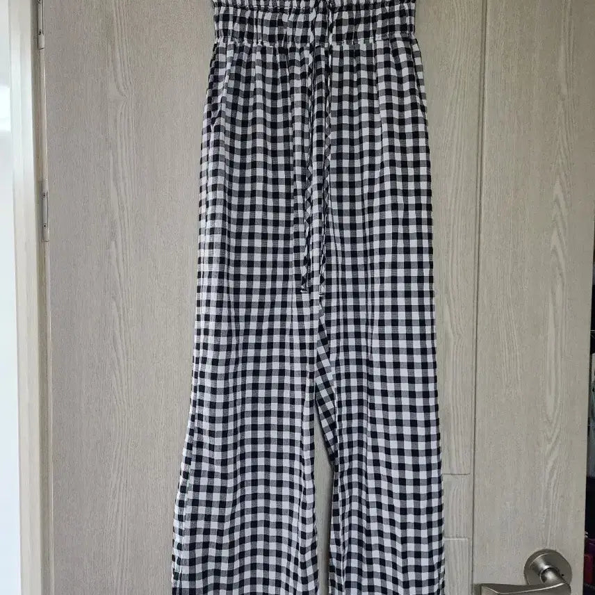[BUNJANG] Modern Check Wide Pants / 모던한 체크 와이드 팬츠
