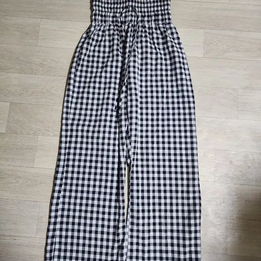 [BUNJANG] Modern Check Wide Pants / 모던한 체크 와이드 팬츠