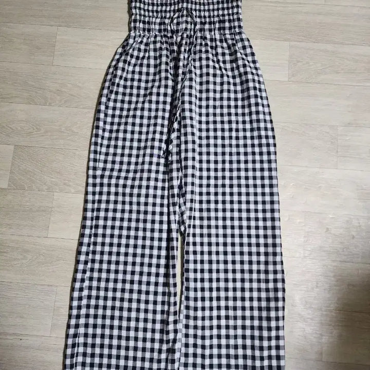 [BUNJANG] Modern Check Wide Pants / 모던한 체크 와이드 팬츠