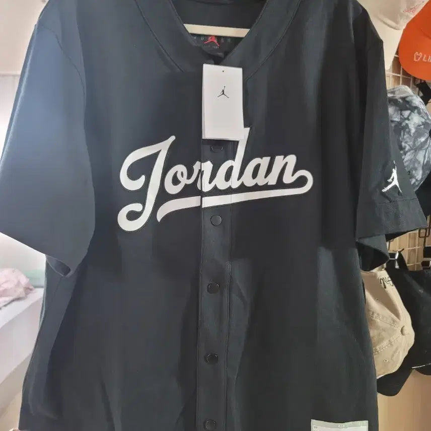 [SOLD OUT] 조던 블랙 반팔 베이스볼 셔츠 XL 새제품
