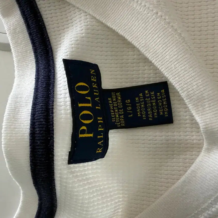 [SOLD OUT] 폴로 랄프로렌 화이트 와플 반팔 티셔츠 L