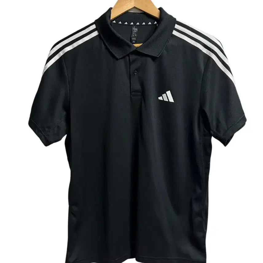 [BUNJANG] Adidas Essentials Polo T-shirt Black L / 아디다스 에센셜 폴로 티셔츠 카라 반팔 티셔츠 블랙 L