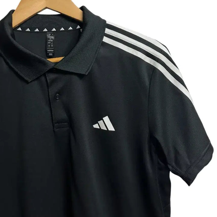 [BUNJANG] Adidas Essentials Polo T-shirt Black L / 아디다스 에센셜 폴로 티셔츠 카라 반팔 티셔츠 블랙 L