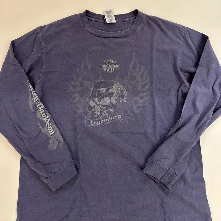 [BUNJANG] Vintage Harley-Davidson Long Sleeve Flame T-Shirt XL / 빈티지 할리데이비슨 롱슬리브 플레임 xl