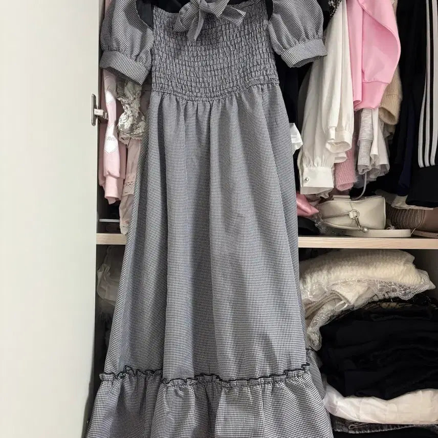 [BUNJANG] Evelyn Checkered Dress / 에블린 체크무늬 원피스 스나계 걸리 양산형 지뢰계