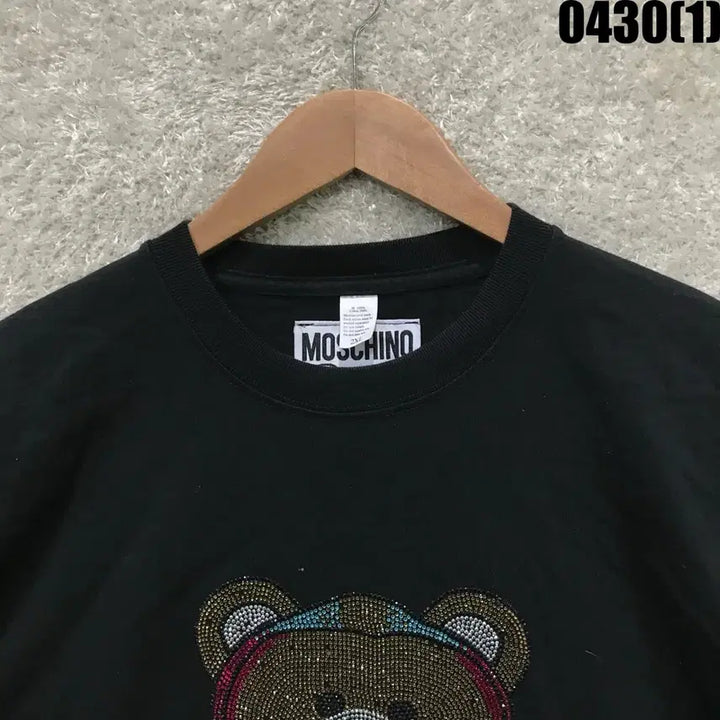 [BUNJANG] Moschino Teddy Bear Short Sleeve T-Shirt Black 2XL / 모스키노 테디베어 블랙 반팔 티셔츠 2XL