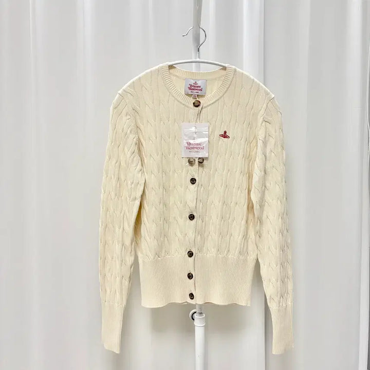 [BUNJANG] Vivienne Westwood Cable Knit Cardigan Ivory Size 40 / 비비안웨스트우드 케이블 아이보리 가디건 40사이즈